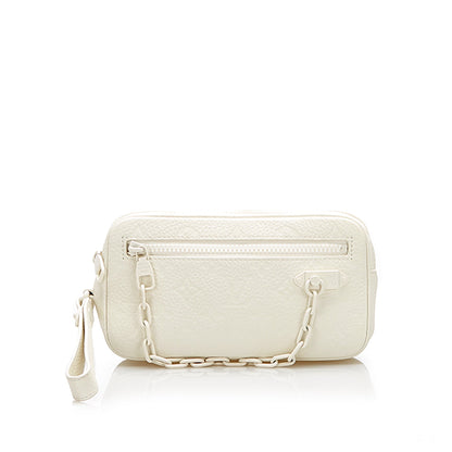 Louis-Vuitton Louis Vuitton Monogram Taurillon Volga Pochette White
