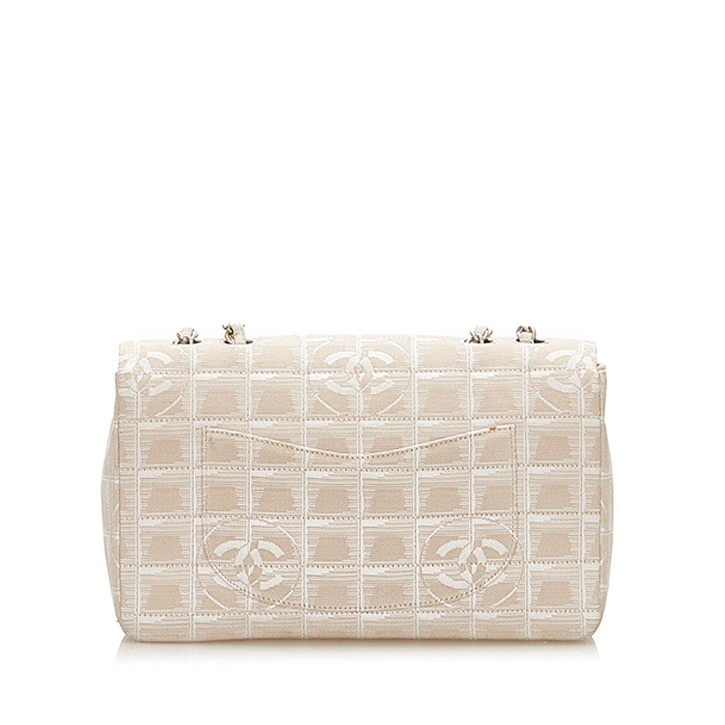 New Travel Line Canvas Flap Bag Beige