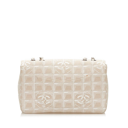 New Travel Line Canvas Flap Bag Beige