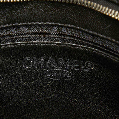 Medallion Caviar Leather Tote Bag in Black with SHW
