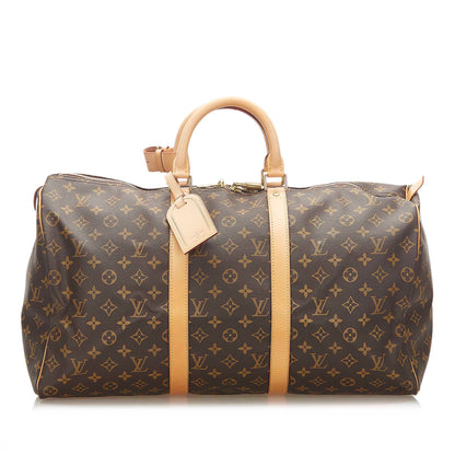 Louis-Vuitton Monogram Keepall 50 Brown