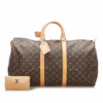 Louis-Vuitton Monogram Keepall 50 Brown