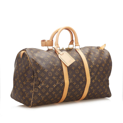 Louis-Vuitton Monogram Keepall 50 Brown
