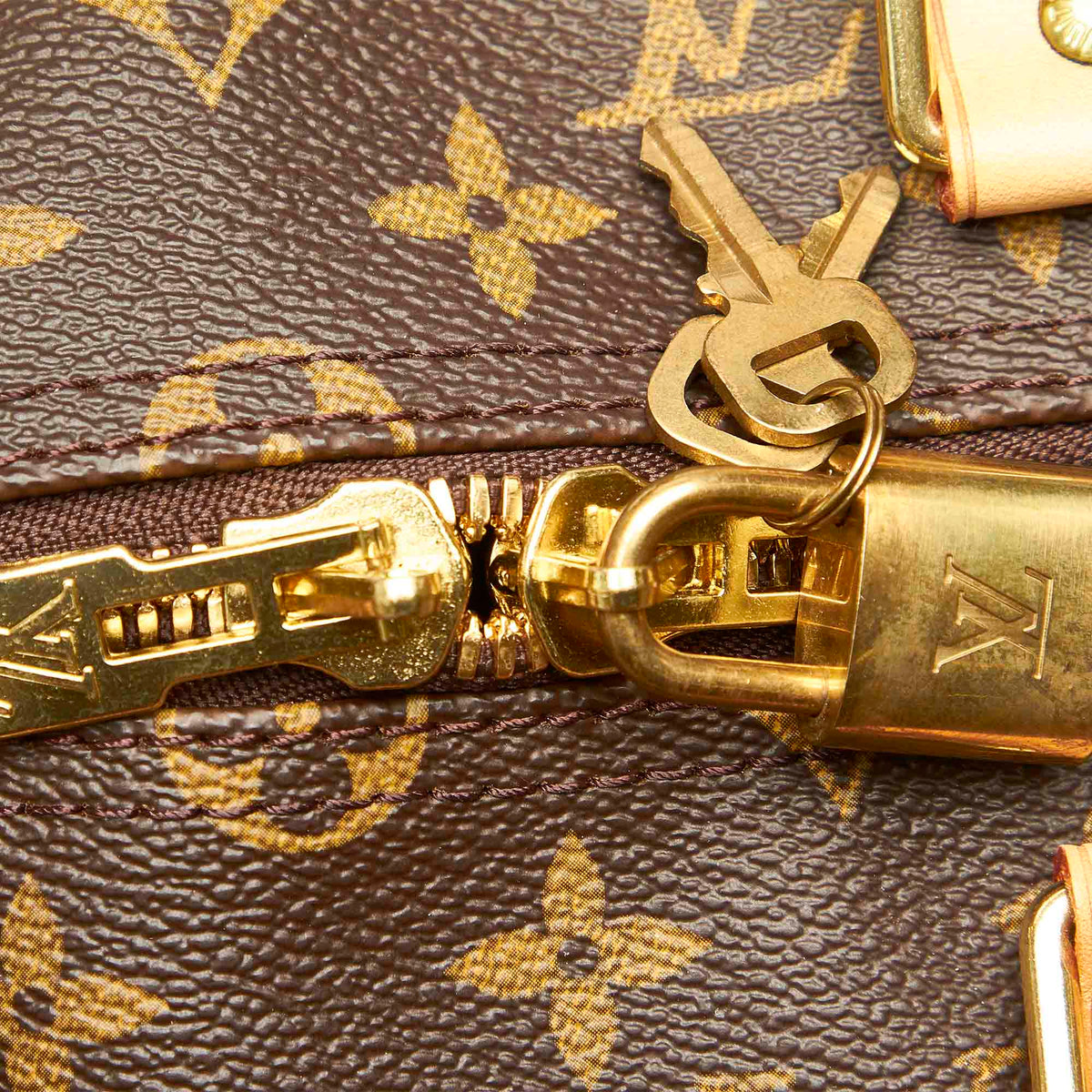 Louis-Vuitton Monogram Keepall 50 Brown