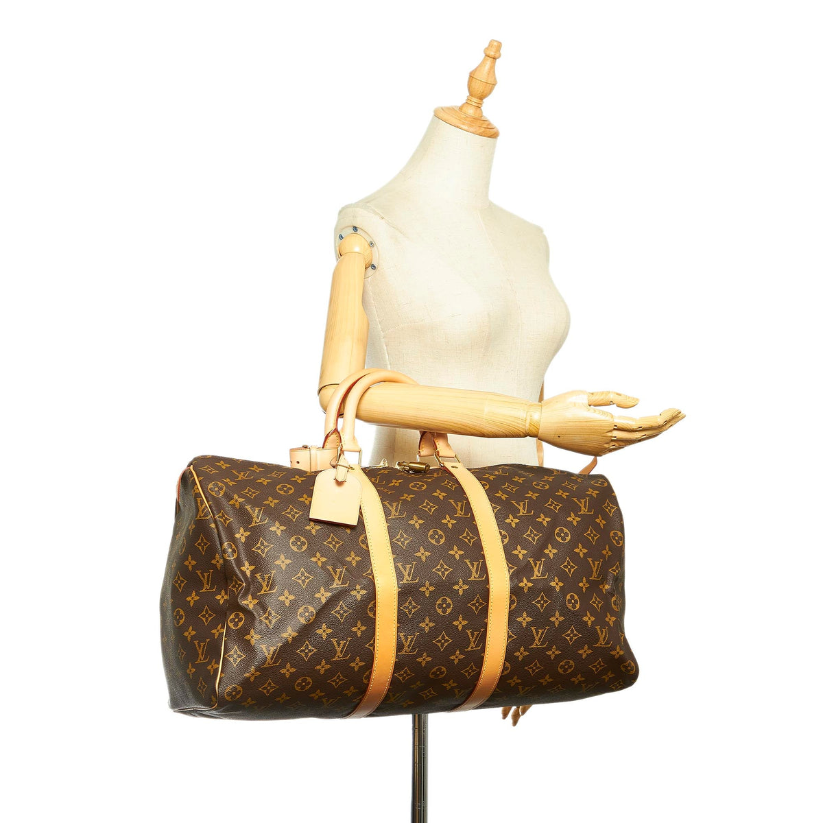 Louis-Vuitton Monogram Keepall 50 Brown