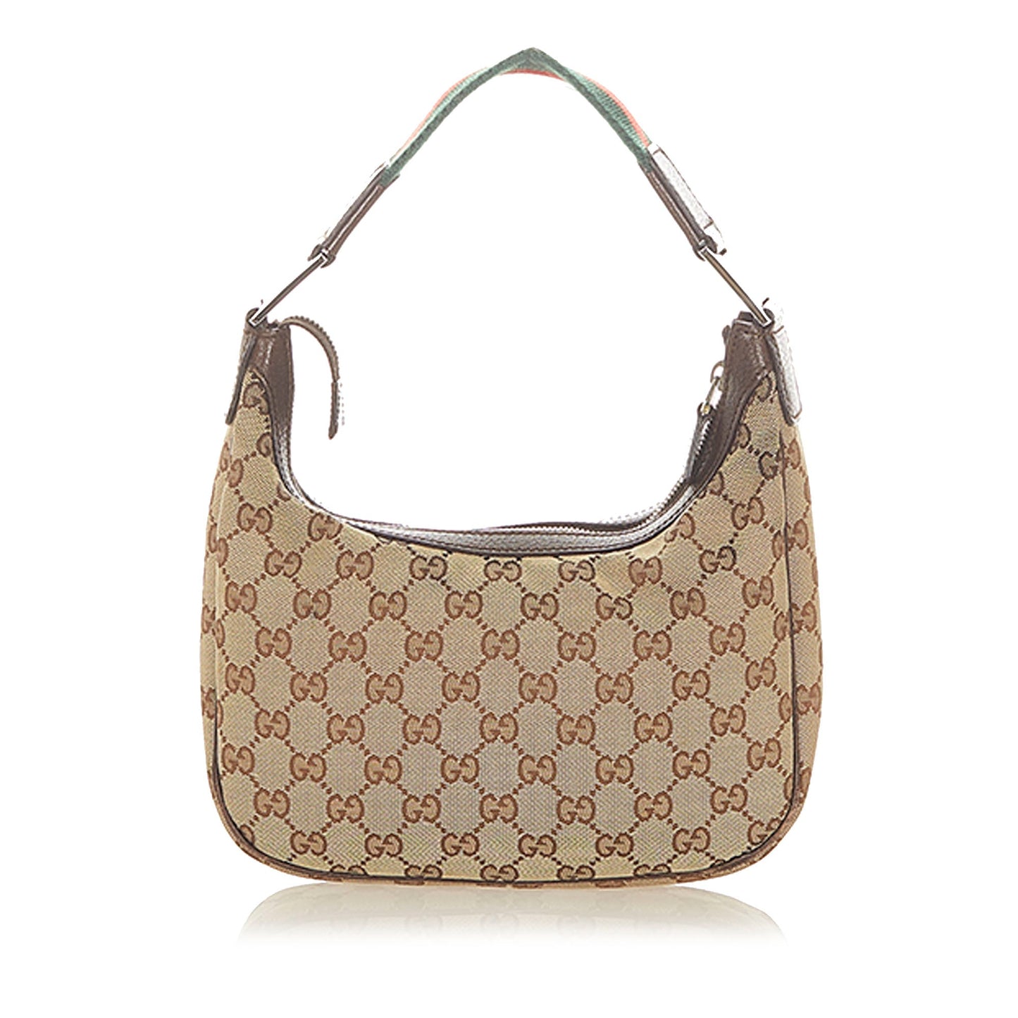 Gucci GG Canvas Web Handbag Brown