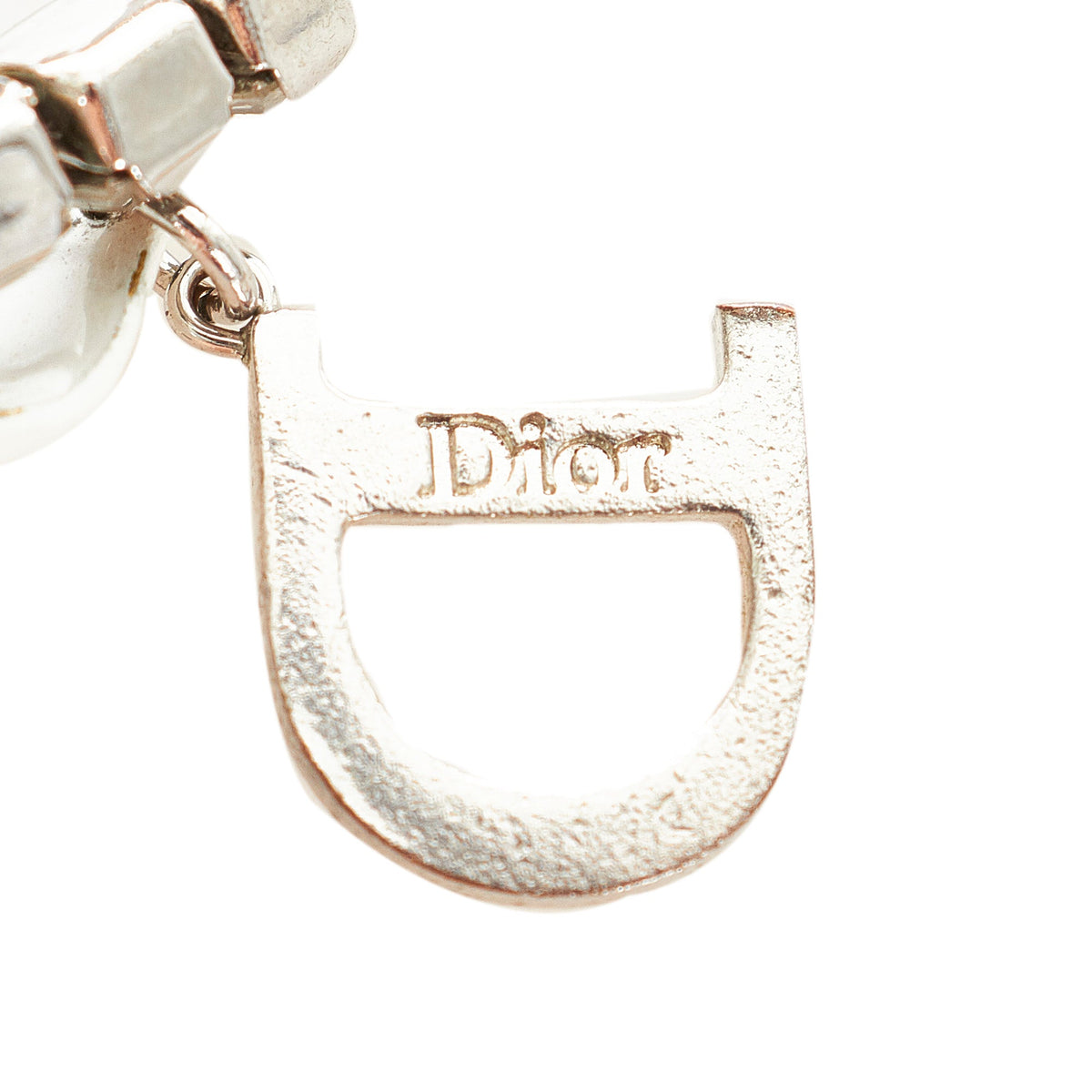 Dior D Logo Charm Bracelet Silver