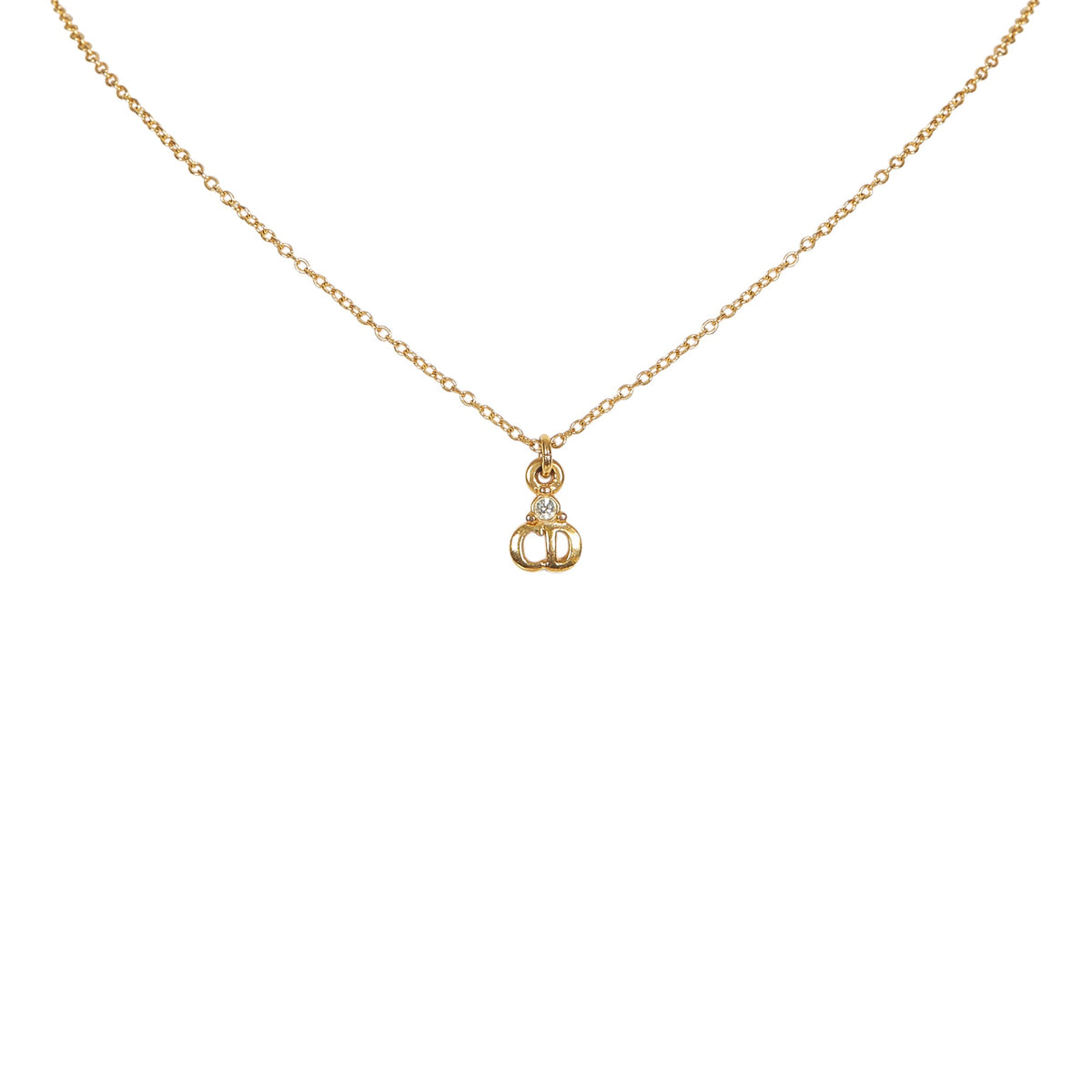 Dior Gold-Tone Pendant Necklace Gold