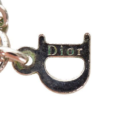 D Ribbon Pendant Necklace Silver