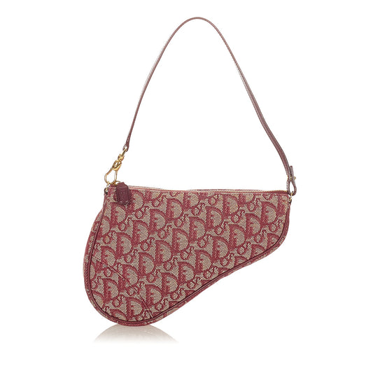 Dior Dior Oblique Canvas Mini Saddle Red