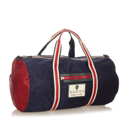 Gucci Gucci Sports Line Nylon Duffel Bag Blue