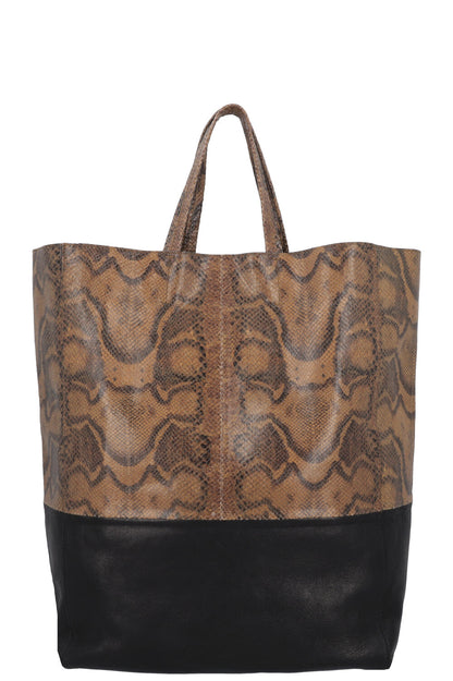 CÉLINE Gusset Bag Black Python