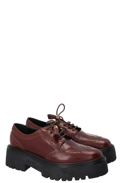 CELINE Triomphe Tassel Budapest Flats Brown