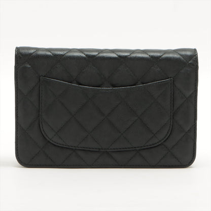 Chanel Quilted Calfskin Wallet on Chain So Black