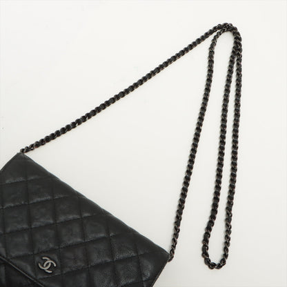 Chanel Quilted Calfskin Wallet on Chain So Black