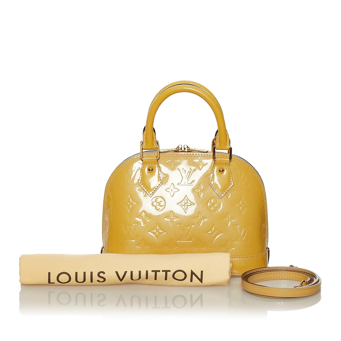 Louis Vuitton Alma BB Yellow Vernis