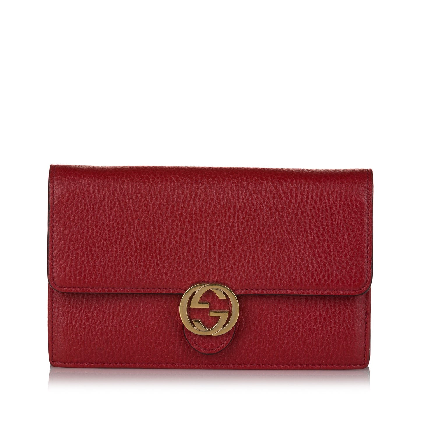 Gucci Interlocking G Wallet On Chain Red