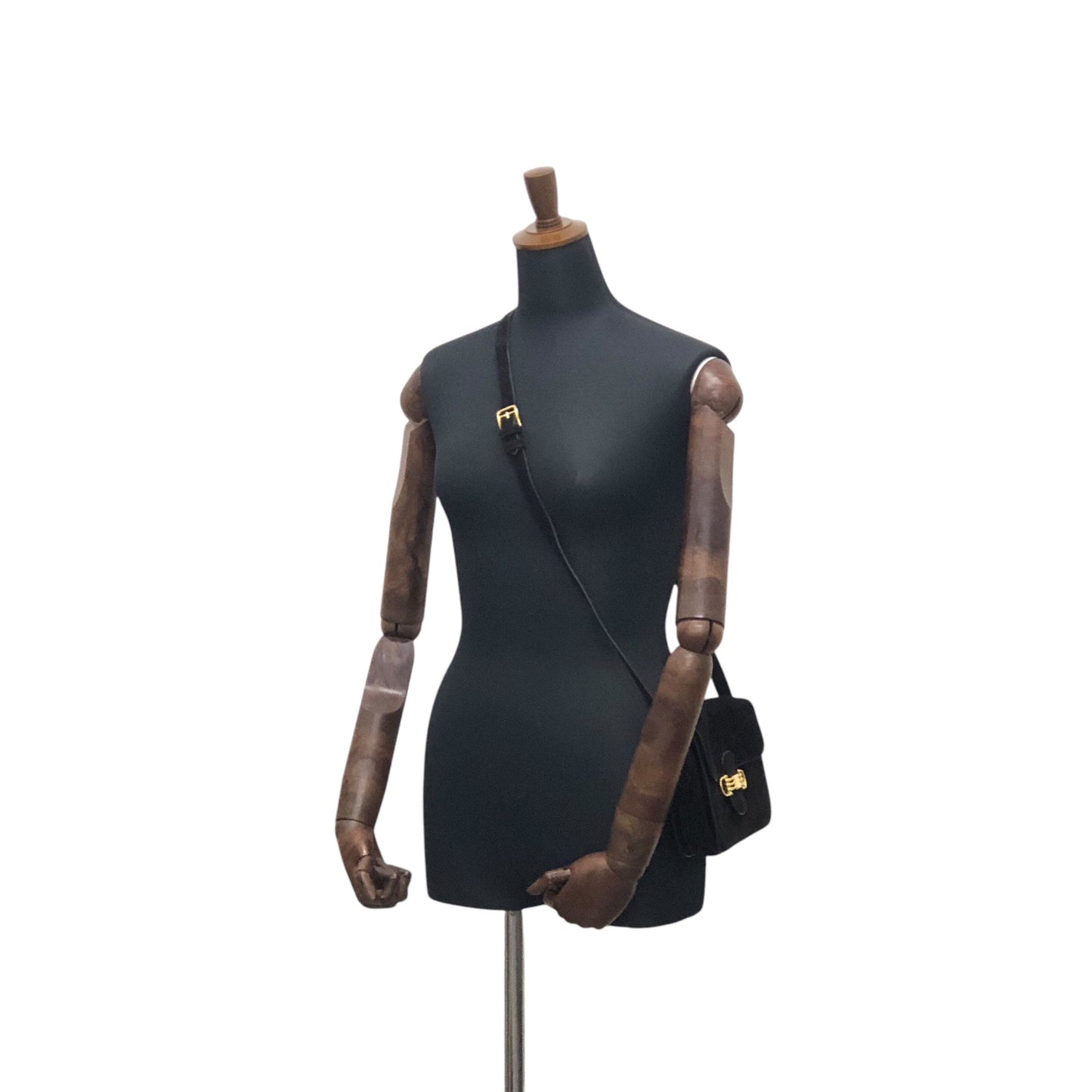 CELINE Horse Bit Shoulder bag Black Vintage yffeiu