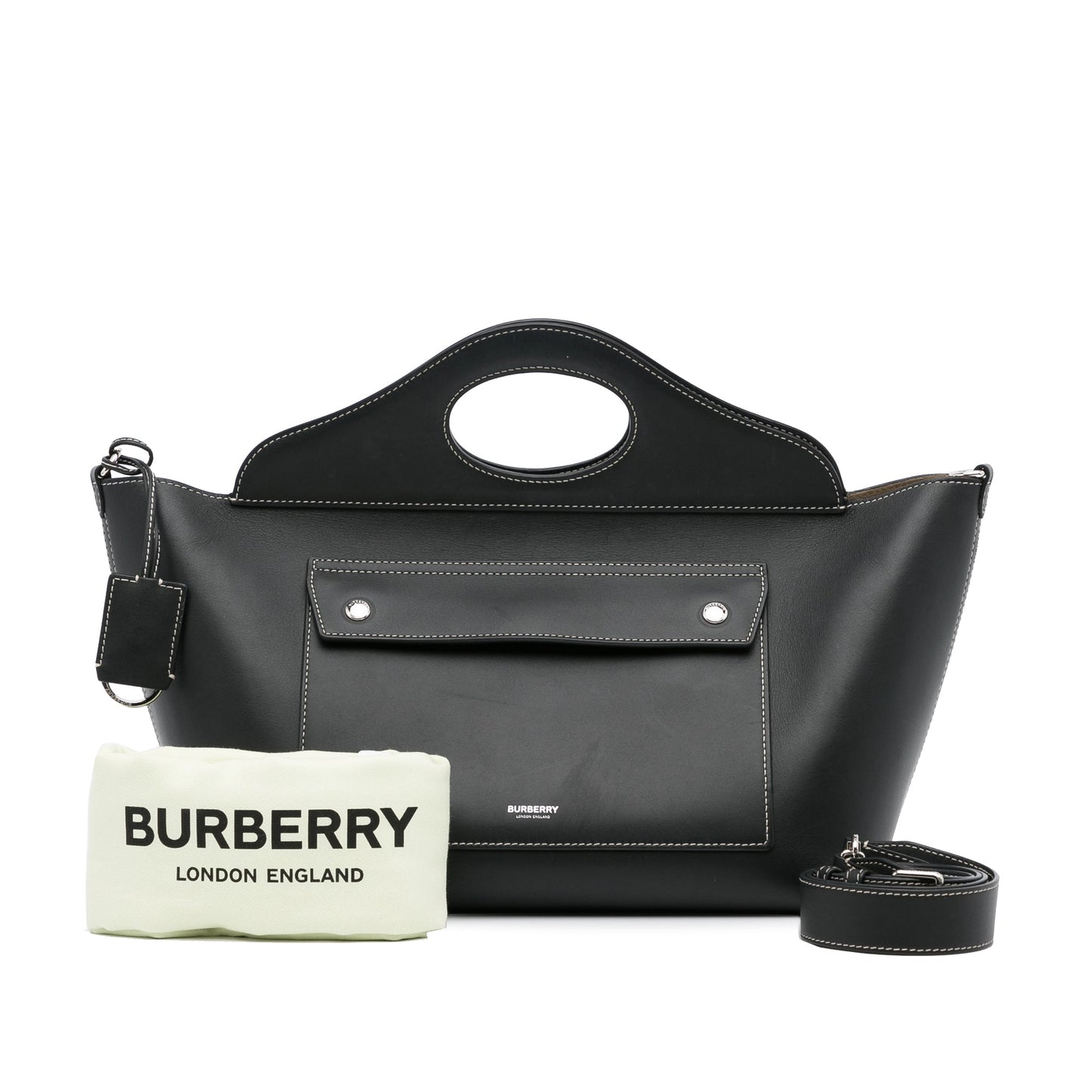 Burberry Soft Pocket Black Leather
