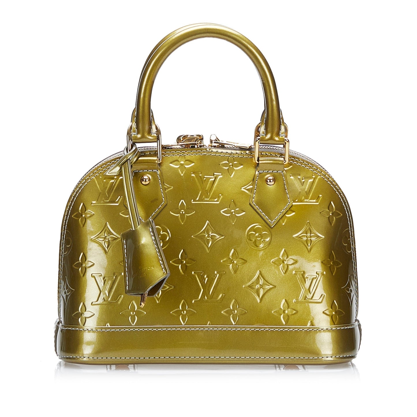 LOUIS VUITTON Monogram Vernis Alma BB Gold