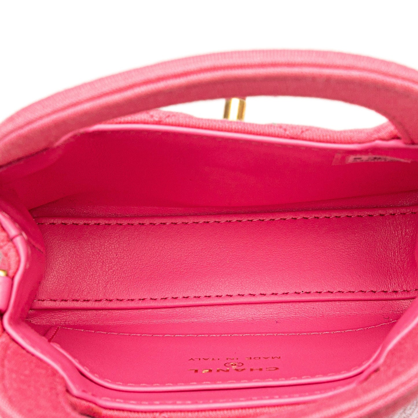 Pink Chanel Mini Nano Jersey Kelly Shopper Bag Satchel