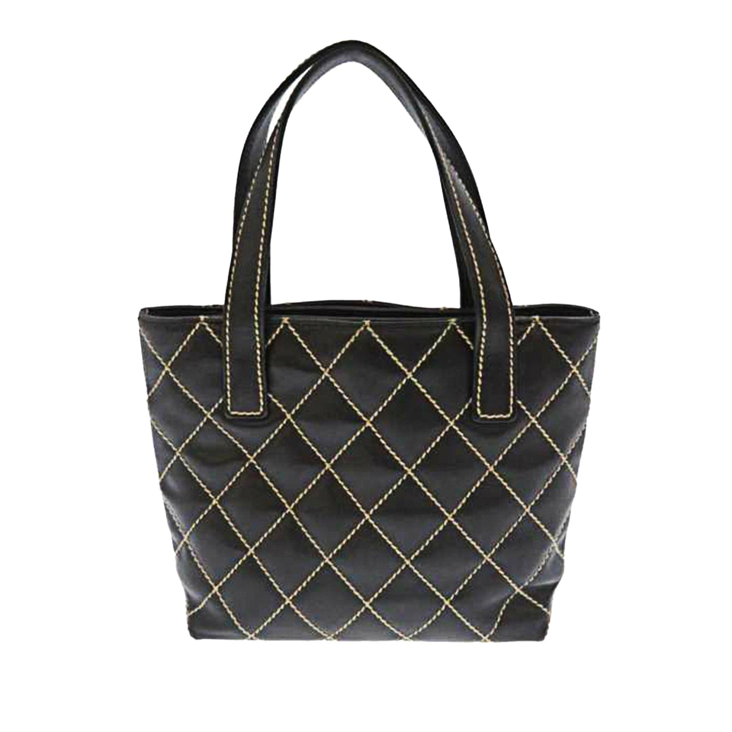 Wild Stitch Leather Tote Bag Black
