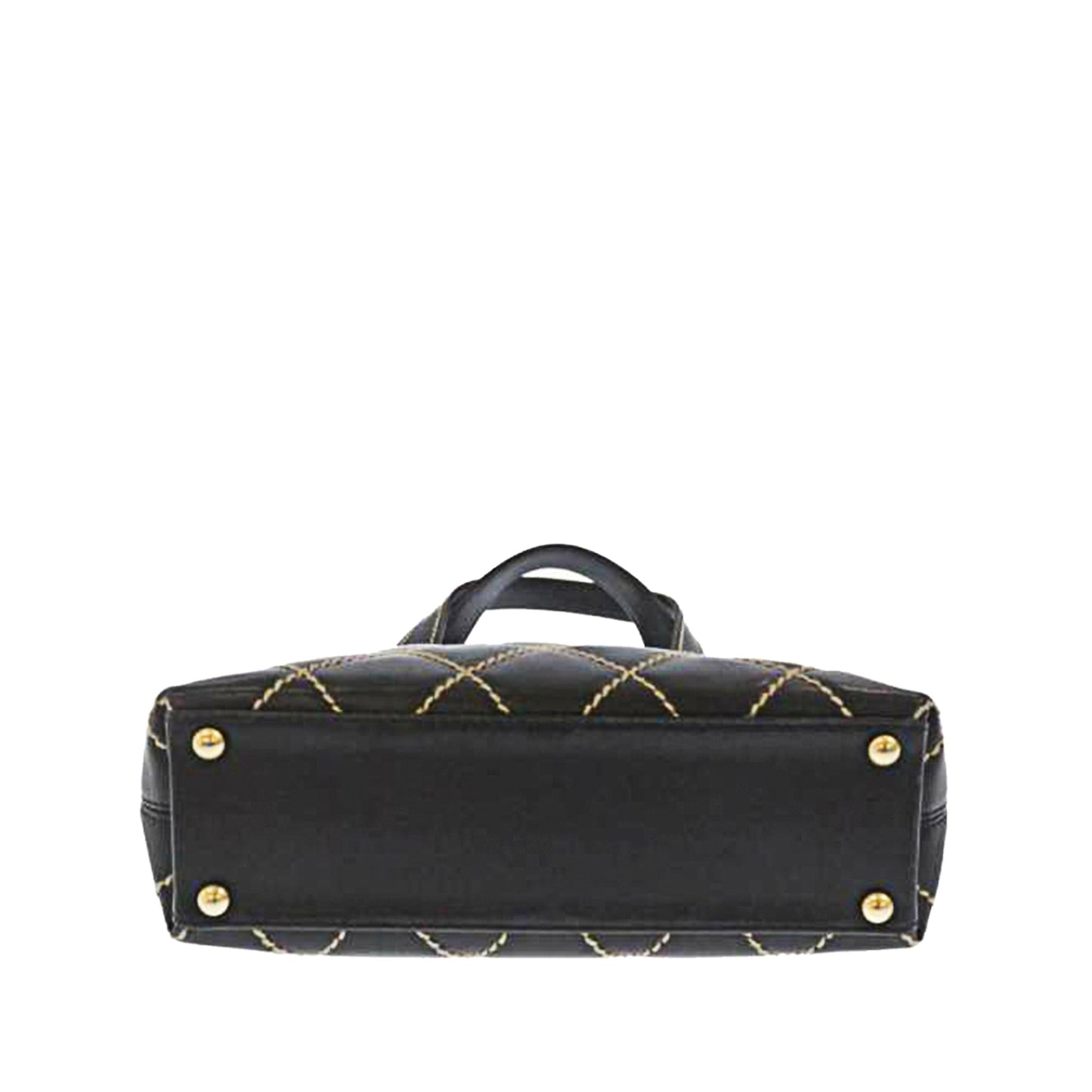 Wild Stitch Leather Tote Bag Black
