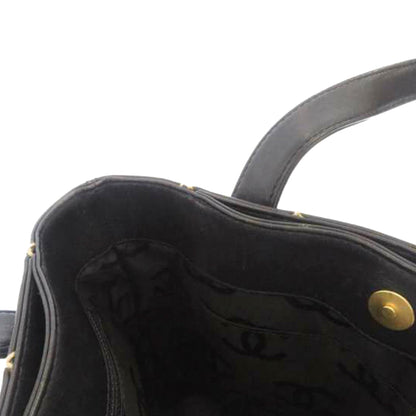 Wild Stitch Leather Tote Bag Black