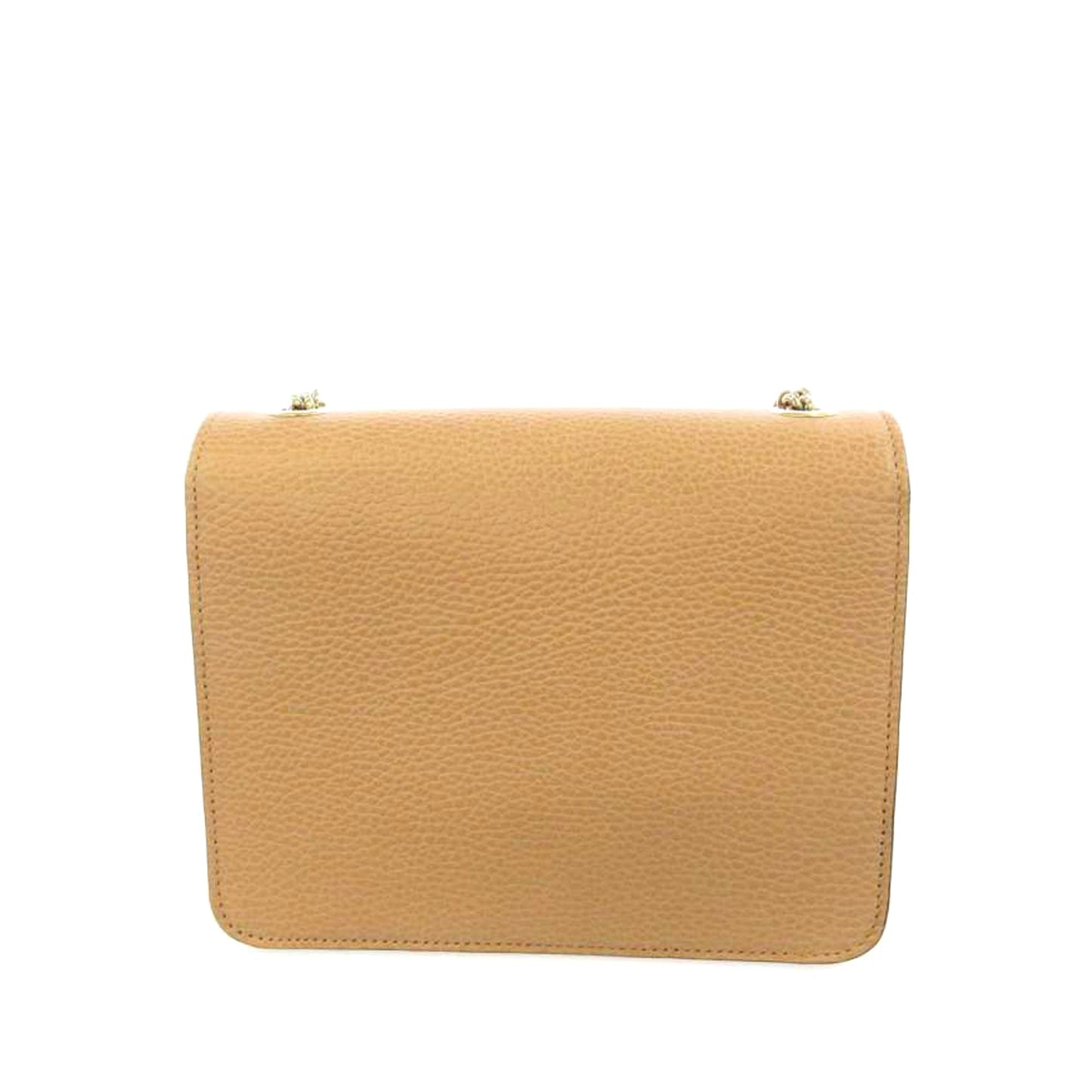 Gucci Interlocking G Chain Leather Crossbody Bag Brown