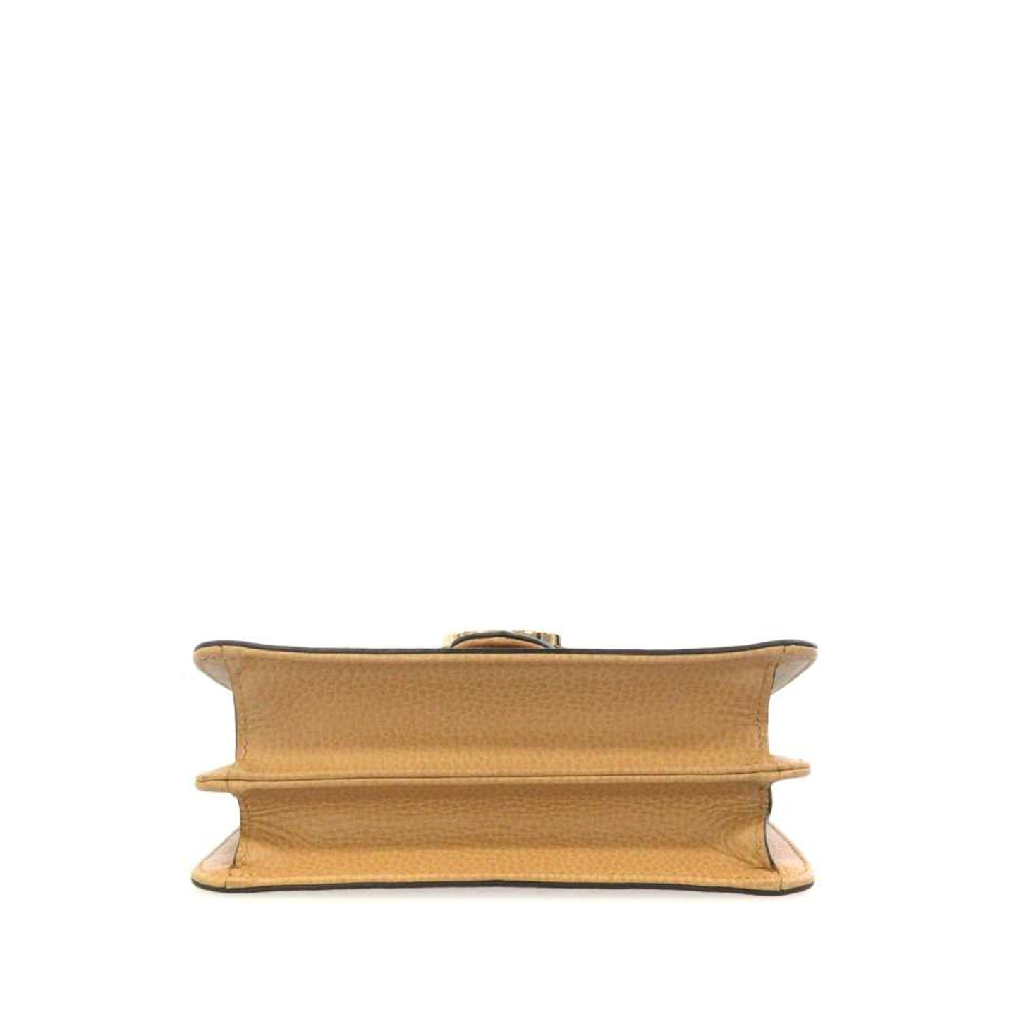 Gucci Interlocking G Chain Leather Crossbody Bag Brown