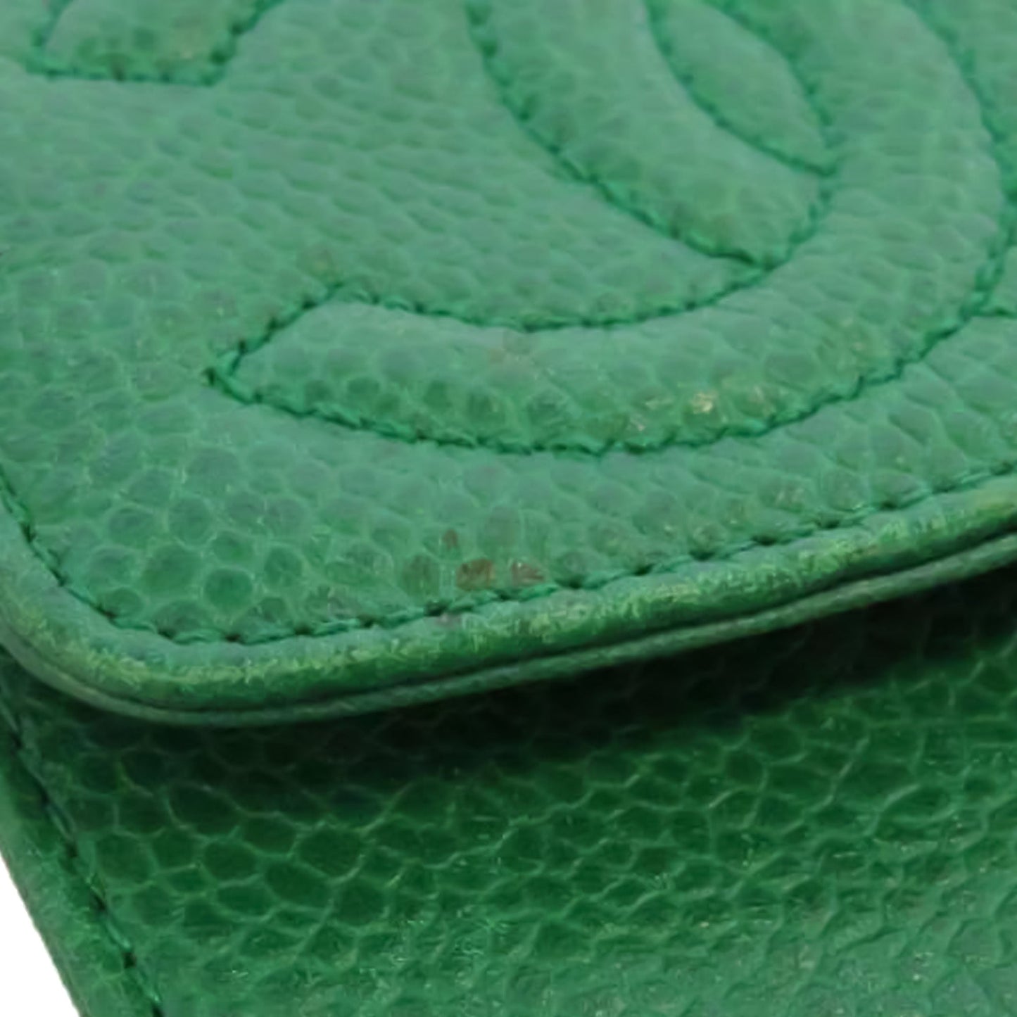 Caviar Leather Cigarette Case Green