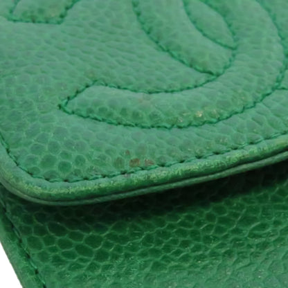 Caviar Leather Cigarette Case Green