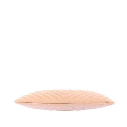 Chevron Leather Clutch Bag Pink