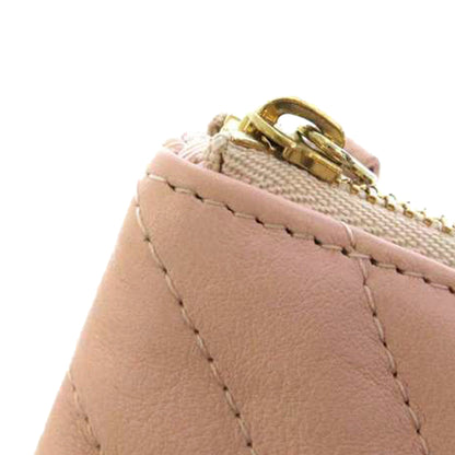 Chevron Leather Clutch Bag Pink