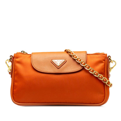 Prada Tessuto Crossbody Bag Orange Nylon