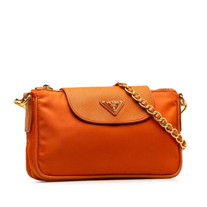 Prada Tessuto Crossbody Bag Orange Nylon