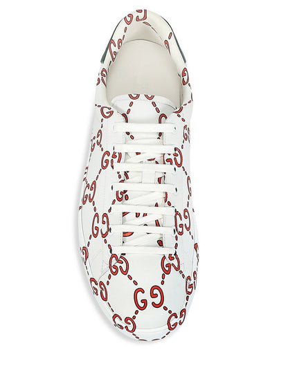 GUCCI ACE PRINTED GG LEATHER SNEAKERS