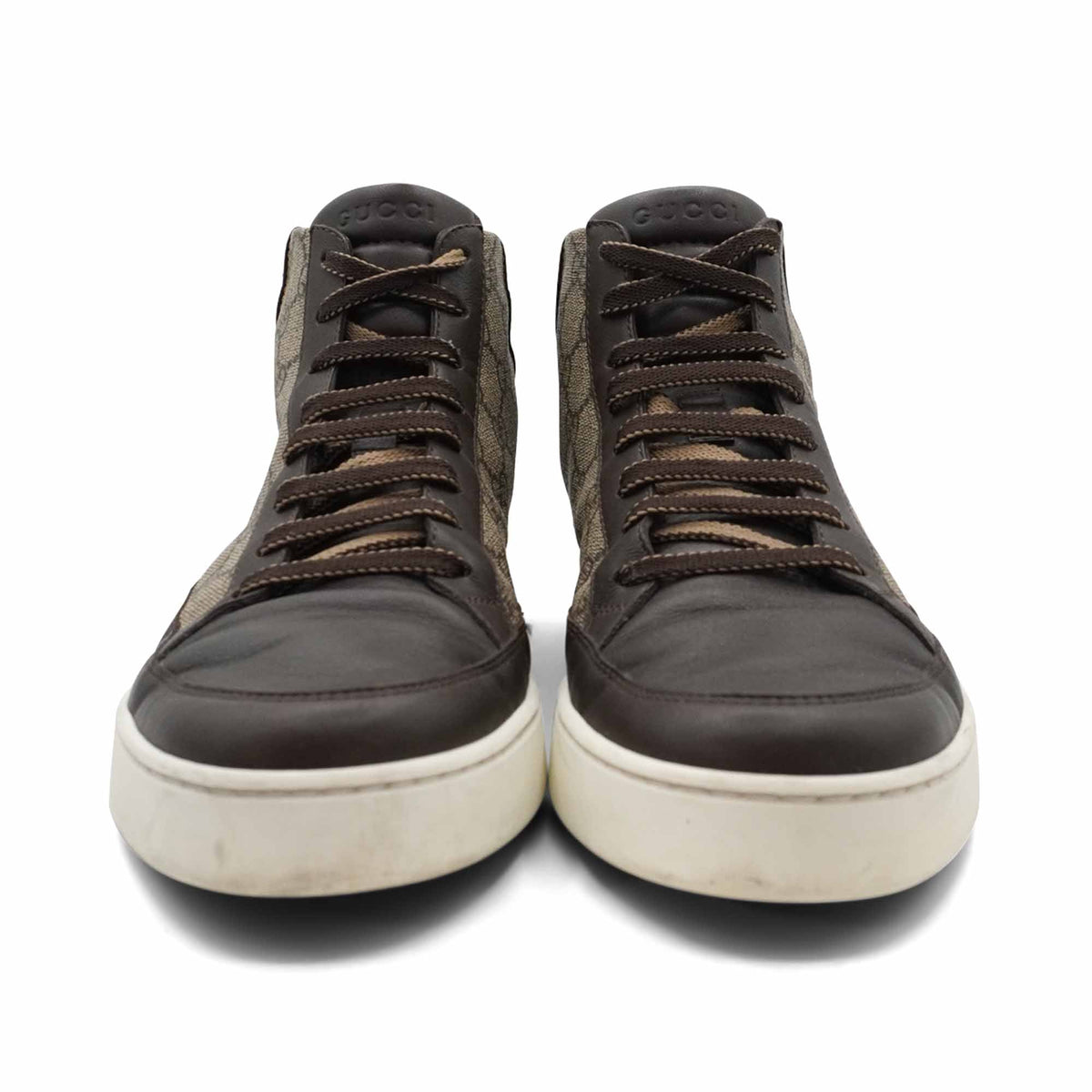 Gucci 'GG Supreme' Monogram High Top Sneakers - Men's 8