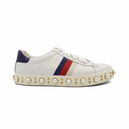 Gucci 'Ace Pearl' Low-Top Sneakers - Women's 39.5