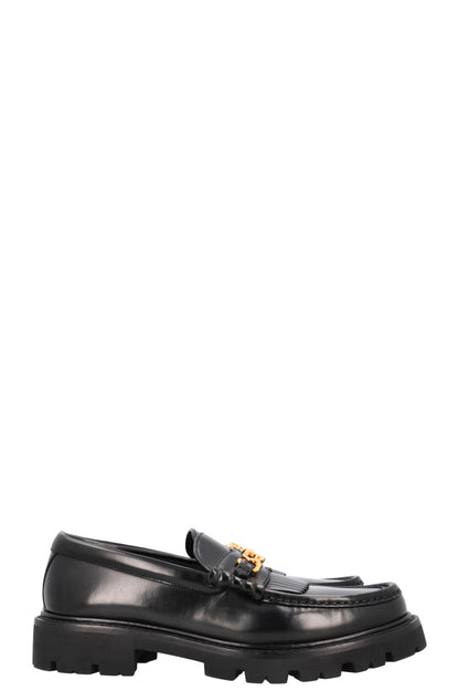 CELINE Margaret Flats Leather Black Gold
