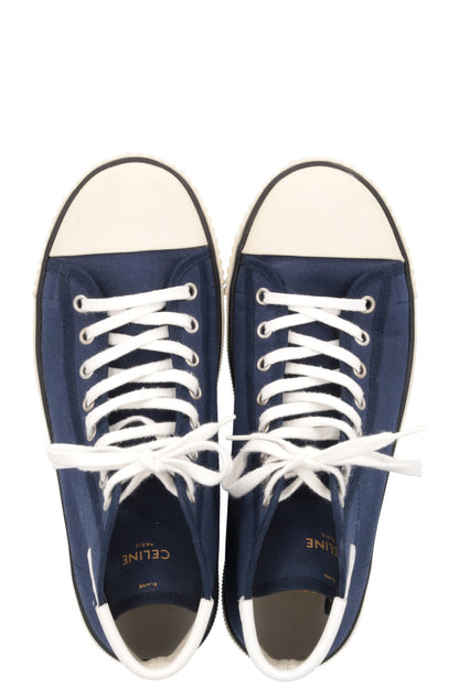 CELINE High Top Sneaker Canvas Blue