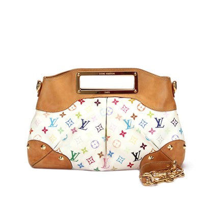 Louis-Vuitton Monogram Multicolore Judy MM White
