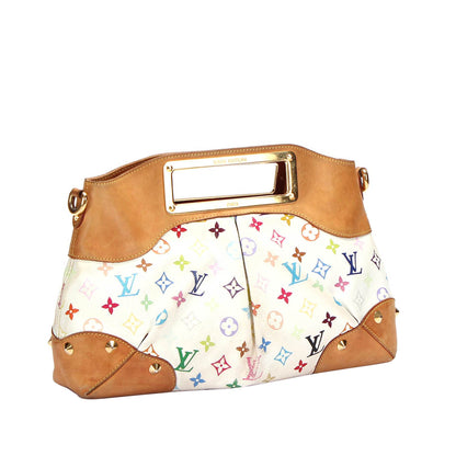 Louis-Vuitton Monogram Multicolore Judy MM White