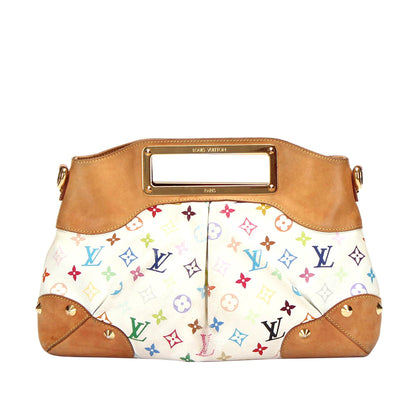 Louis-Vuitton Monogram Multicolore Judy MM White