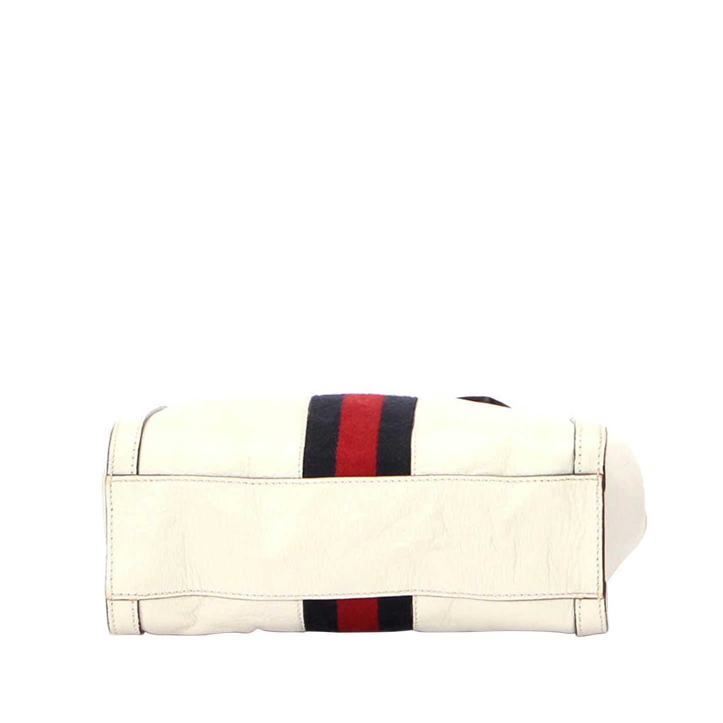 Gucci Ophidia Leather Satchel White