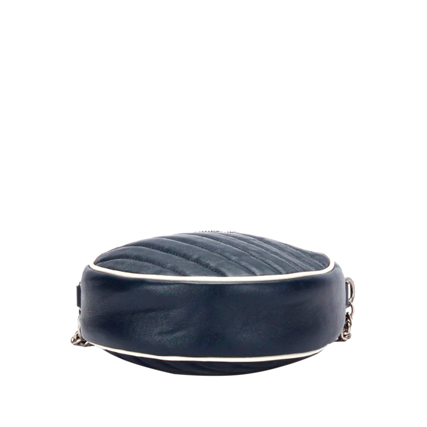 Gucci Gucci Mini GG Marmont Round Leather Crossbody Bag Blue