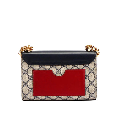 Gucci Gucci Small GG Supreme Padlock Crossbody Bag Brown