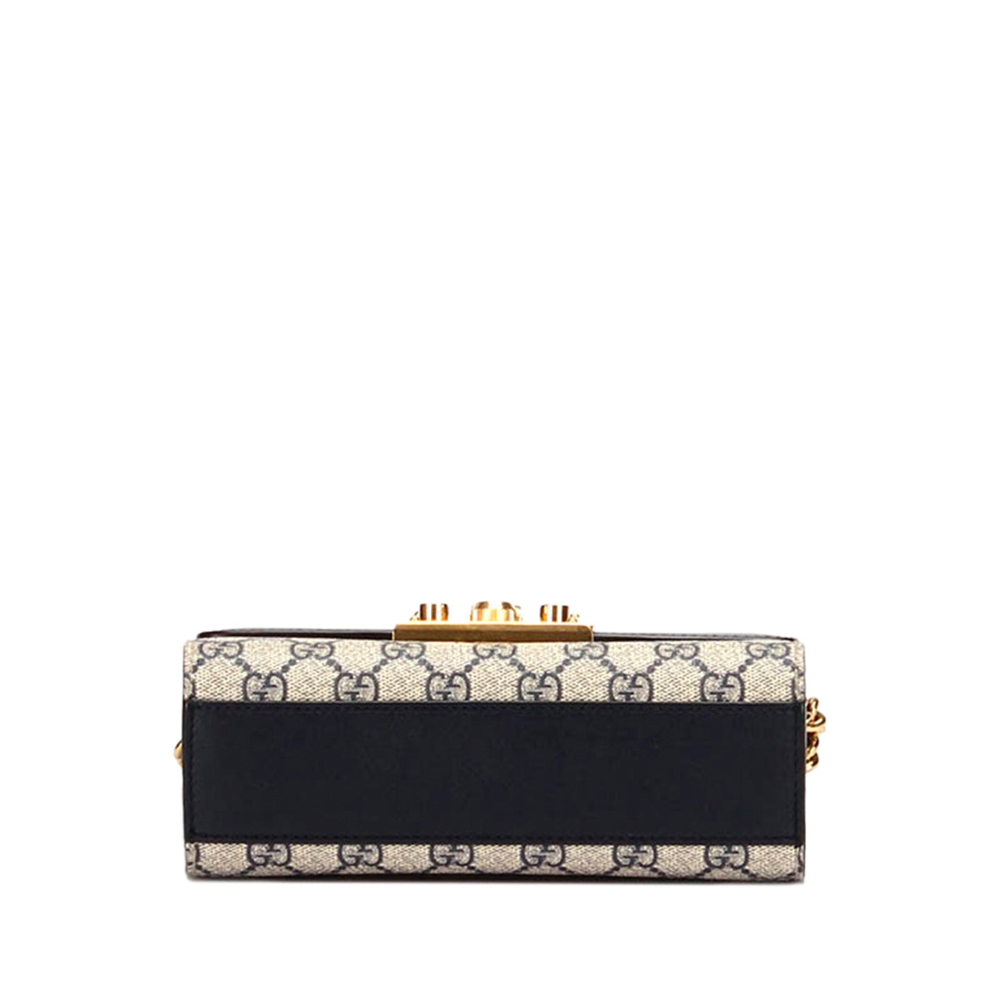 Gucci Gucci Small GG Supreme Padlock Crossbody Bag Brown
