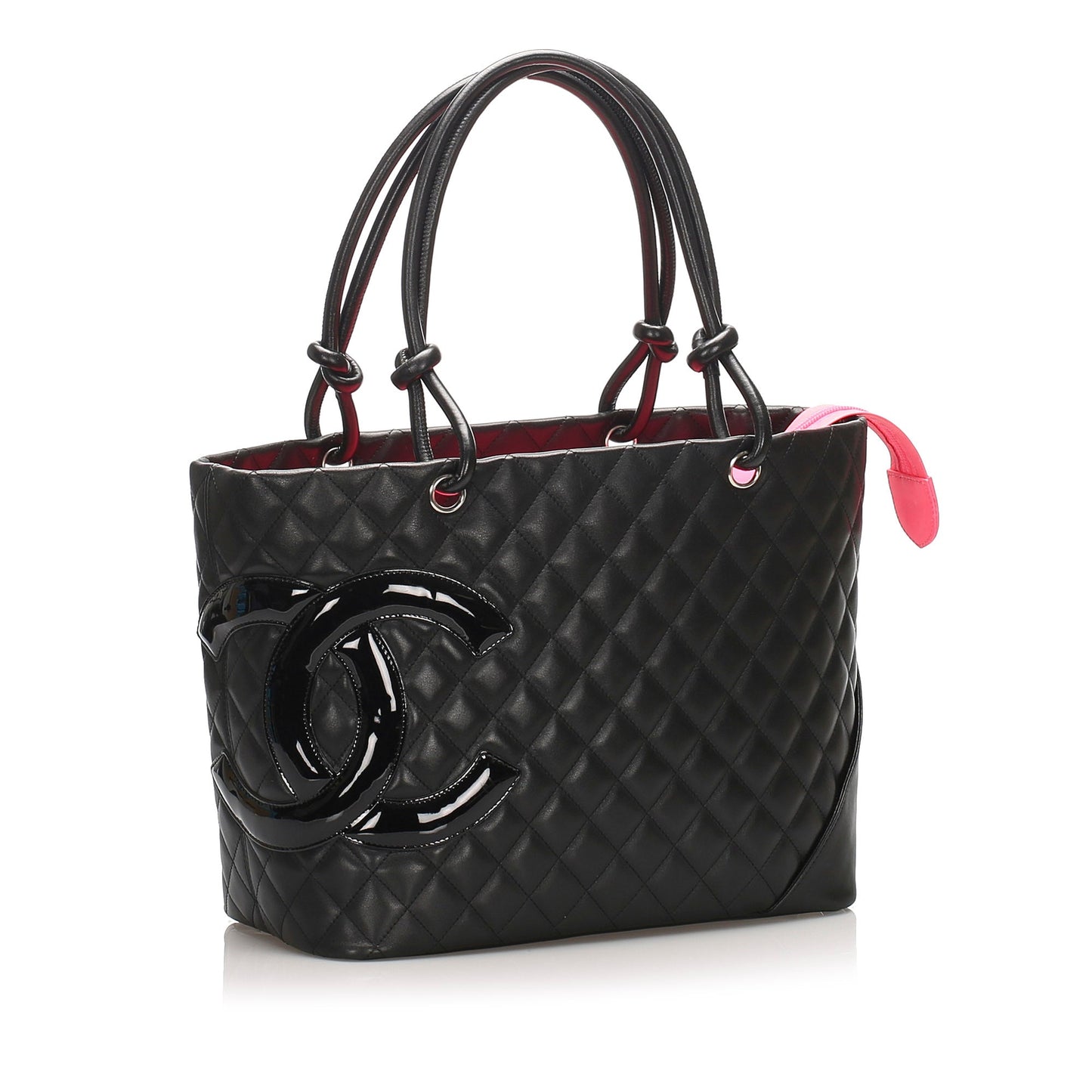 Cambon Ligne Lambskin Leather Tote Bag Black GHW