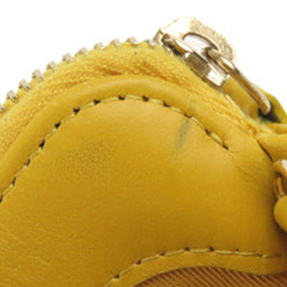 CC Caviar Leather Wallet on Chain Yellow